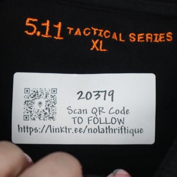 5.11 Tactical Series Shirt Mens XL Black Polo Casual Work Uniform Performance - Picture 2 of 16